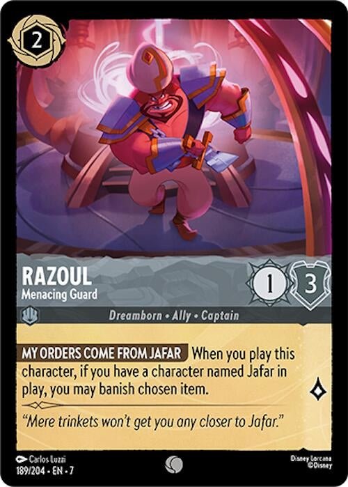 Disney Lorcana - Razoul - Menacing Guard (189/204) (Archazia's Island)