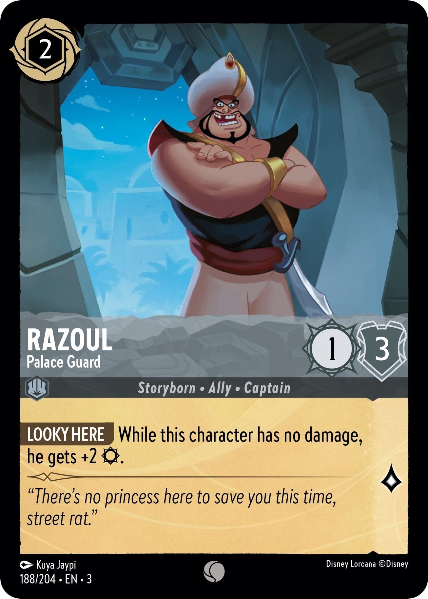 Disney Lorcana - Razoul - Palace Guard (188/204) (Into the Inklands)