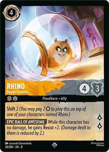 Disney Lorcana - Rhino - Power Hamster (30/204) (Reign of Jafar)