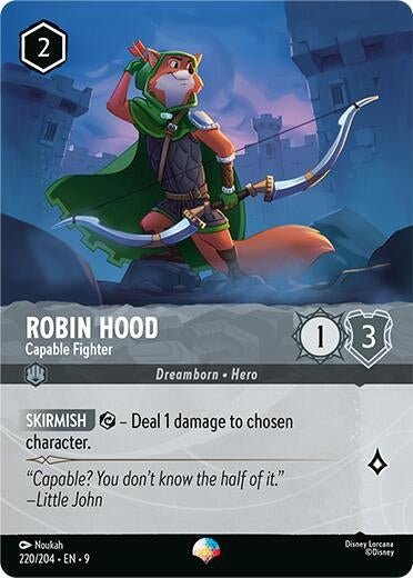 Disney Lorcana - Robin Hood - Capable Fighter (Epic) (220/204) (Fabled)