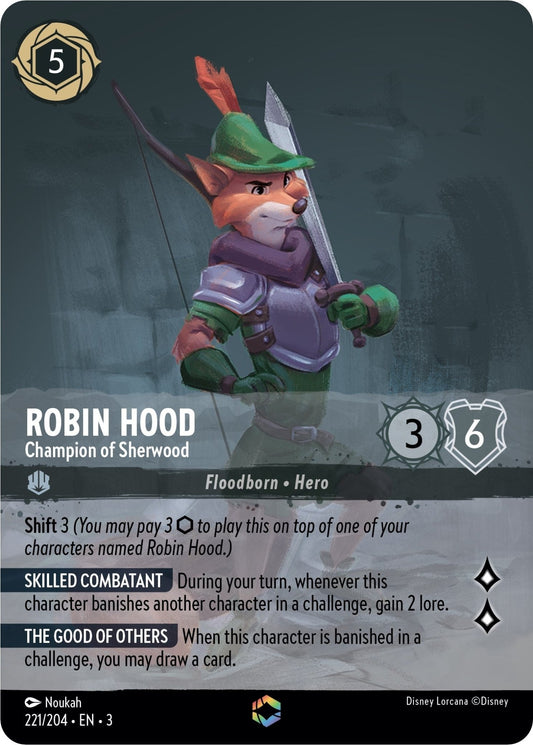 Disney Lorcana - Robin Hood - Champion of Sherwood (Enchanted) (221/204) (Into the Inklands)