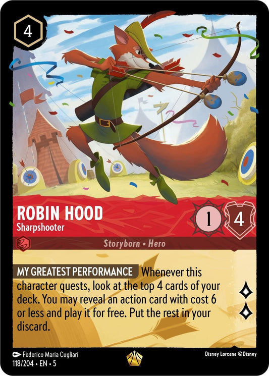 Disney Lorcana - Robin Hood - Sharpshooter (118/204) (Shimmering Skies)