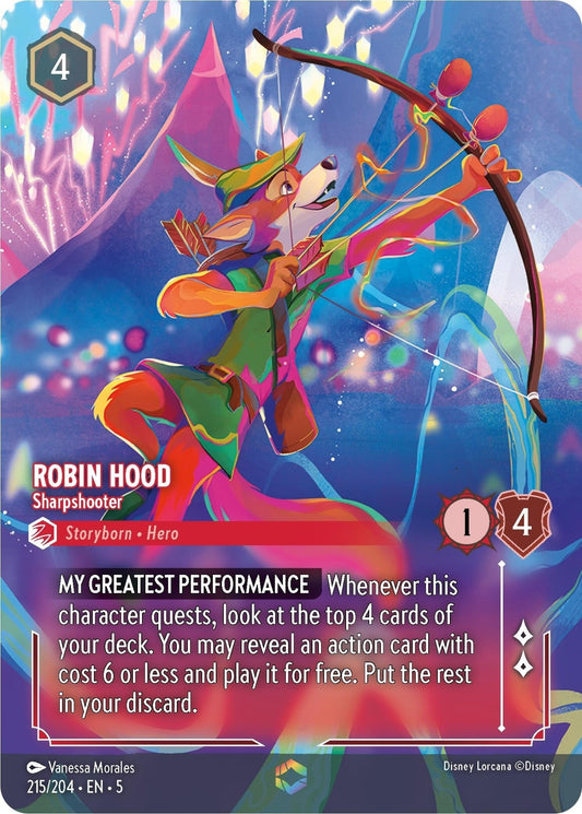 Disney Lorcana - Robin Hood - Sharpshooter (Enchanted) (215/204) (Shimmering Skies)
