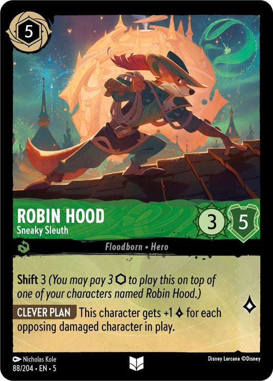 Disney Lorcana - Robin Hood - Sneaky Sleuth (88/204) (Shimmering Skies)