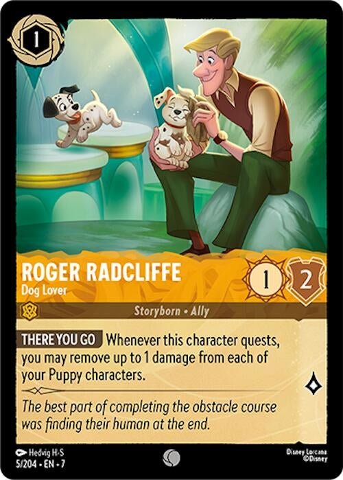 Disney Lorcana - Roger Radcliffe - Dog Lover (5/204) (Archazia's Island)