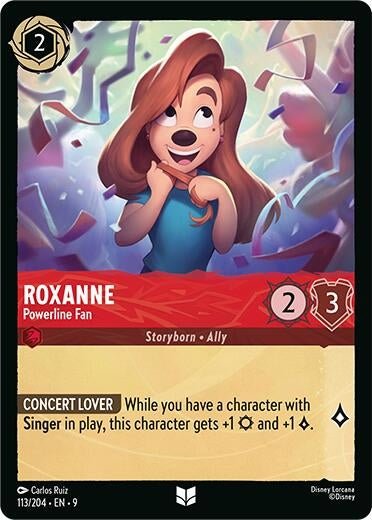 Disney Lorcana - Roxanne - Powerline Fan (113/204) (Fabled)