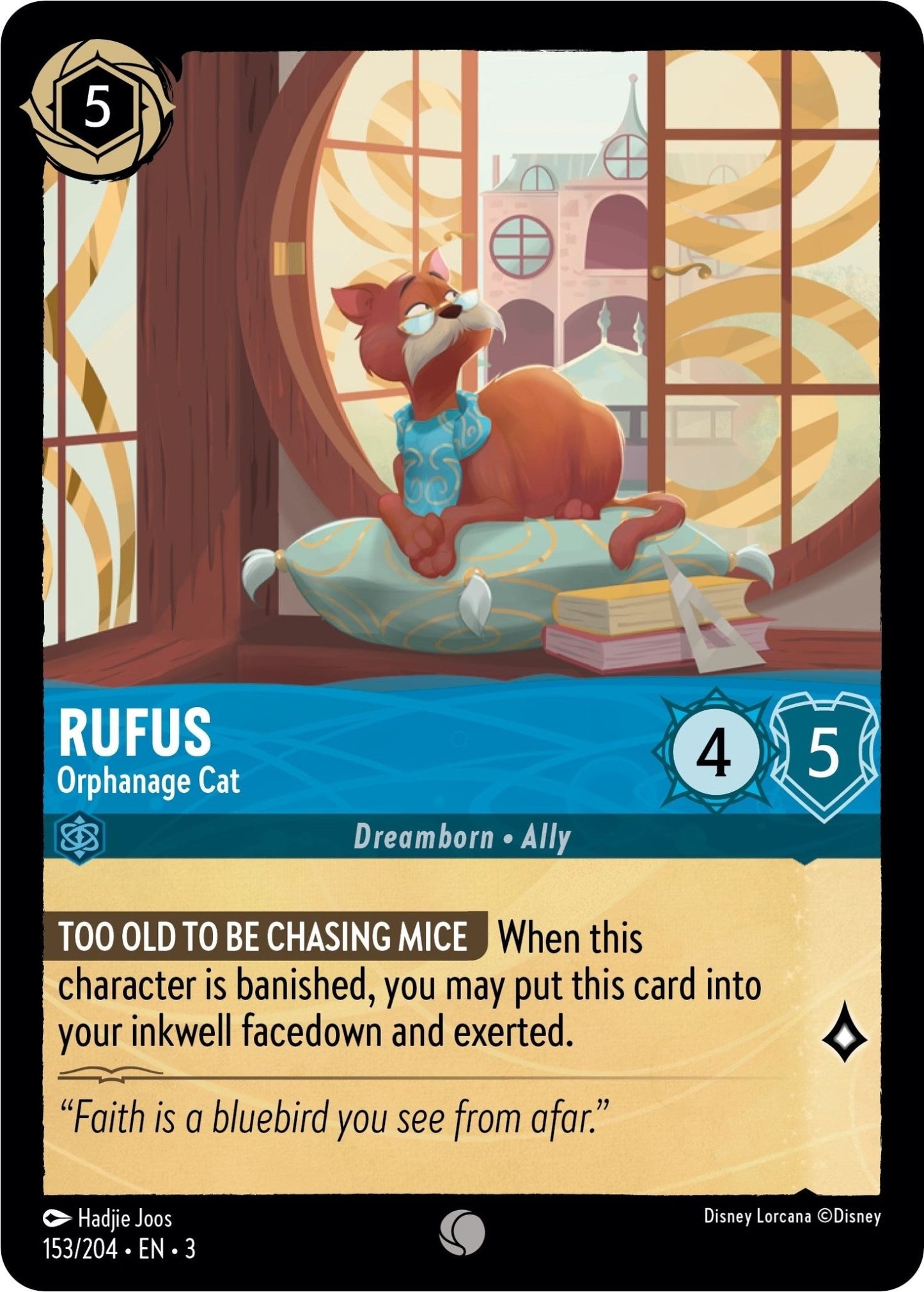 Disney Lorcana - Rufus - Orphanage Cat (153/204) (Into the Inklands)