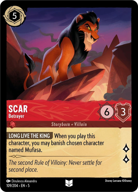 Disney Lorcana - Scar - Betrayer (109/204) (Shimmering Skies)
