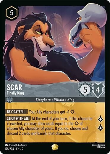Disney Lorcana - Scar - Finally King (175/204) (Fabled)