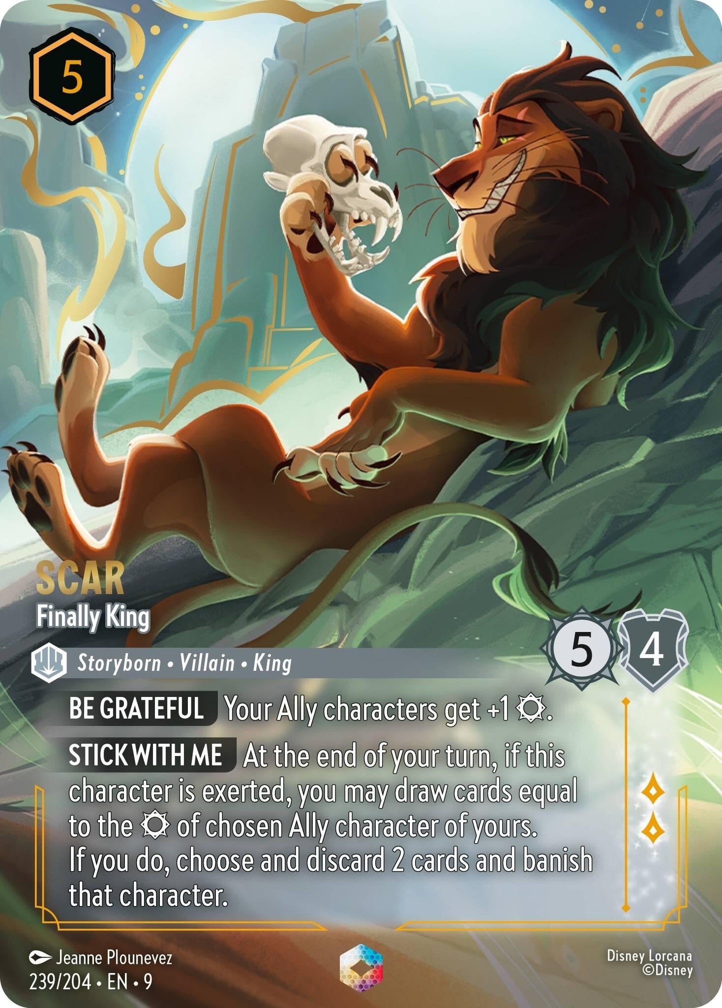 Disney Lorcana - Scar - Finally King (Enchanted) (239/204) (Fabled)