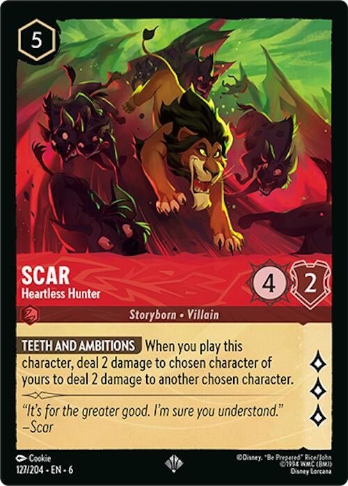 Disney Lorcana - Scar - Heartless Hunter (127/204) (Azurite Sea)