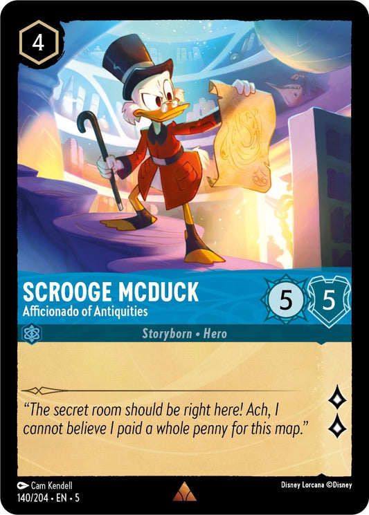 Disney Lorcana - Scrooge McDuck - Afficionado of Antiquities (140/204) (Shimmering Skies)