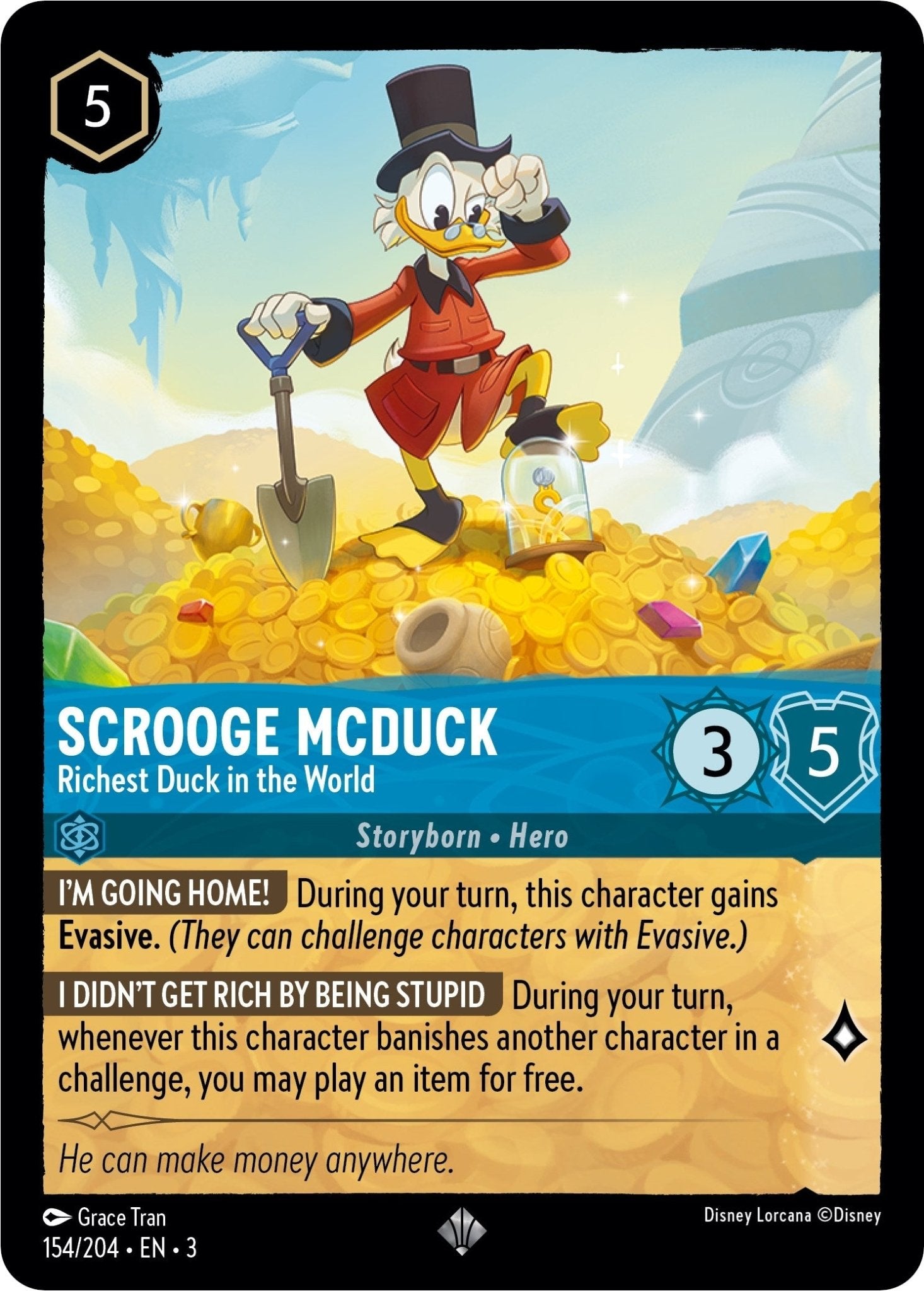 Disney Lorcana - Scrooge McDuck - Richest Duck in the World (154/204) (Into the Inklands)
