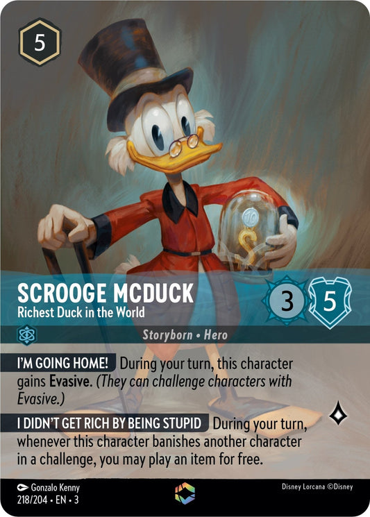 Disney Lorcana - Scrooge McDuck - Richest Duck in the World (Enchanted) (218/204) (Into the Inklands)