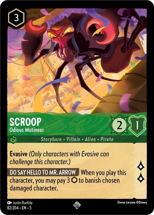 Disney Lorcana - Scroop - Odious Mutineer (82/204) (Shimmering Skies)