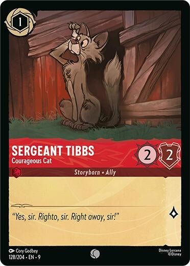 Disney Lorcana - Sergeant Tibbs - Courageous Cat (128/204) (Fabled)