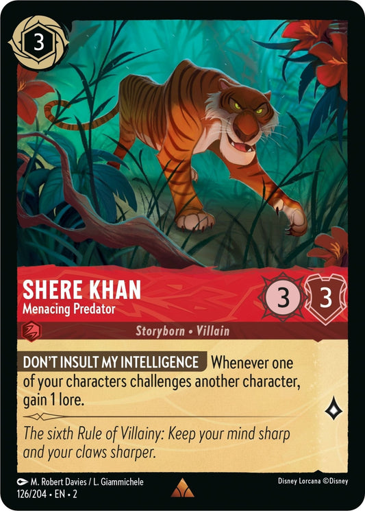 Disney Lorcana - Shere Khan - Menacing Predator (126/204) (Rise of the Floodborn)