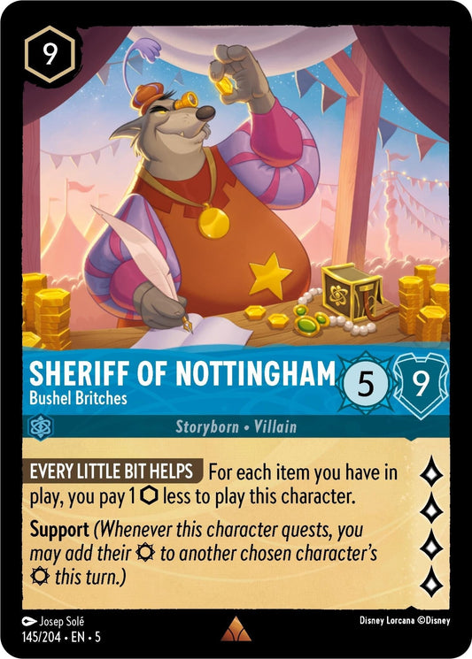 Disney Lorcana - Sheriff of Nottingham - Bushel Britches (145/204) (Shimmering Skies)