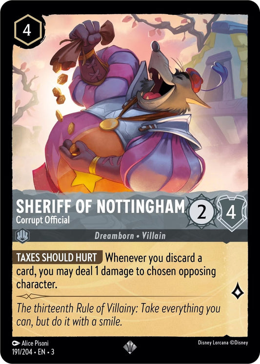 Disney Lorcana - Sheriff of Nottingham - Corrupt Official (191/204) (Into the Inklands)