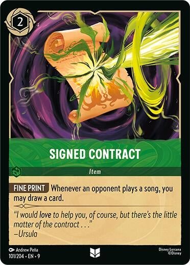 Disney Lorcana - Signed Contract (101/204) (Fabled)
