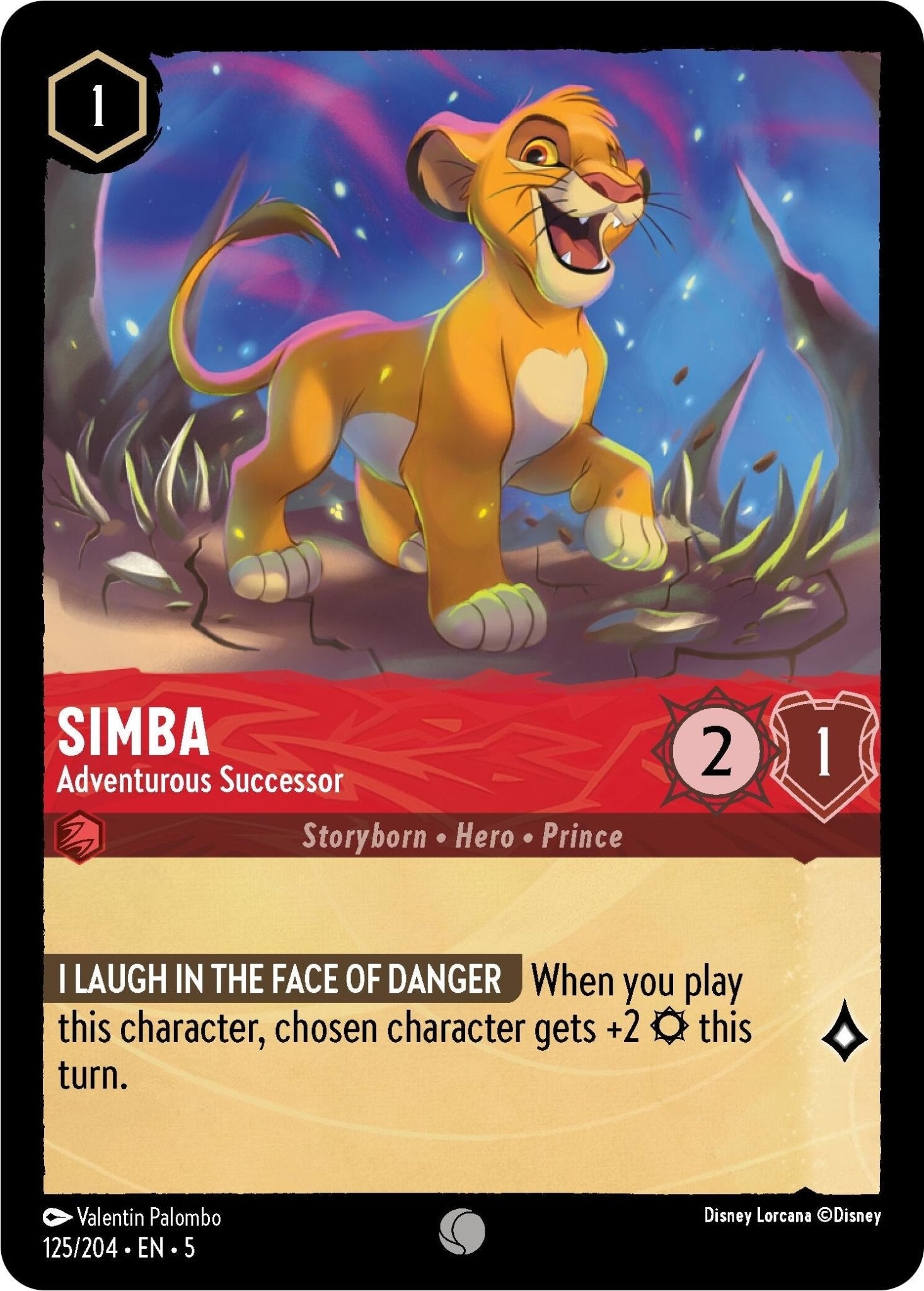 Disney Lorcana - Simba - Adventurous Successor (125/204) (Shimmering Skies)