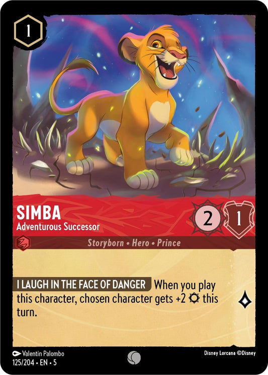 Disney Lorcana - Simba - Adventurous Successor (125/204) (Shimmering Skies)