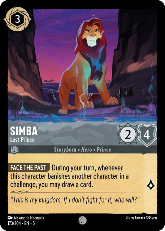 Disney Lorcana - Simba - Lost Prince (173/204) (Shimmering Skies)