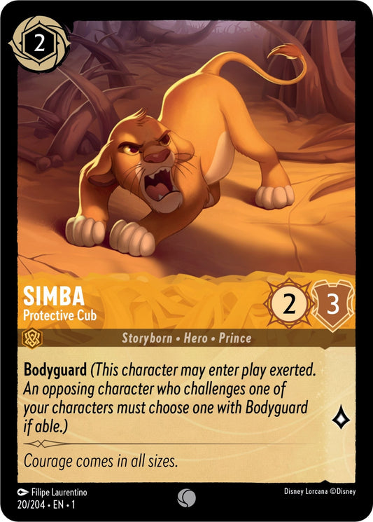Disney Lorcana - Simba - Protective Cub (20/204) (The First Chapter)