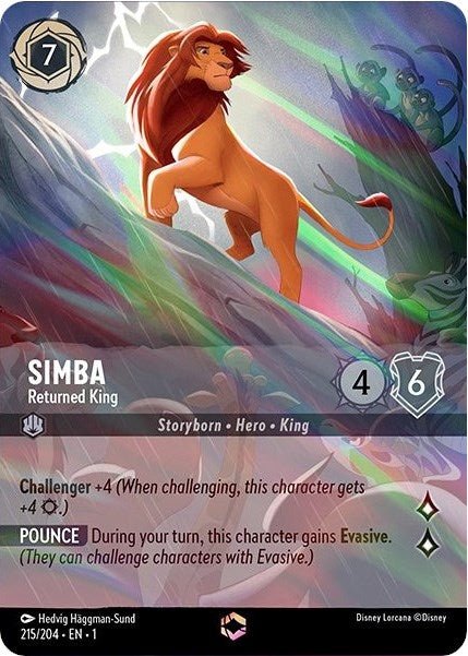 Disney Lorcana - Simba - Returned King (Enchanted) (215/204) (The First Chapter)