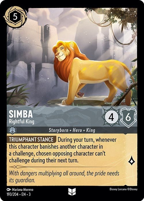Disney Lorcana - Simba - Rightful King (193/204) (Into the Inklands)
