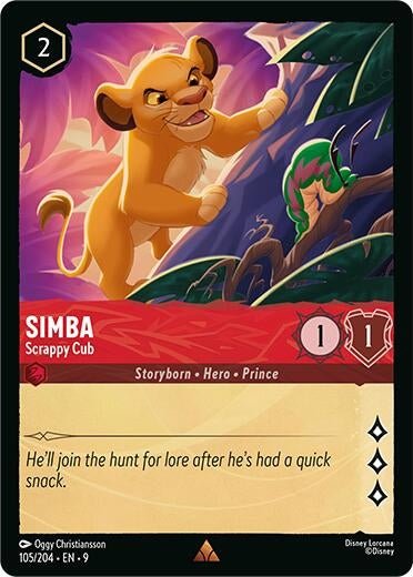 Disney Lorcana - Simba - Scrappy Cub (105/204) (Fabled)