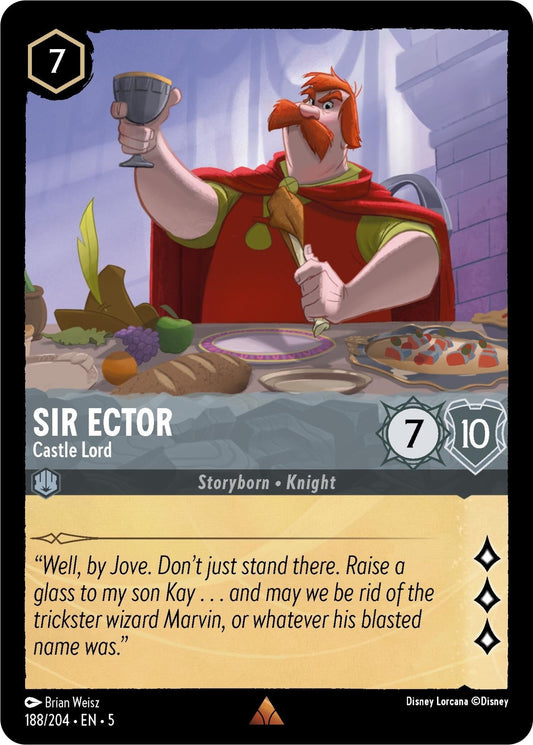 Disney Lorcana - Sir Ector - Castle Lord (188/204) (Shimmering Skies)