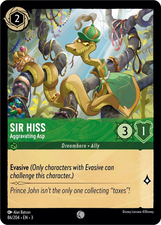 Disney Lorcana - Sir Hiss - Aggravating Asp (86/204) (Into the Inklands)