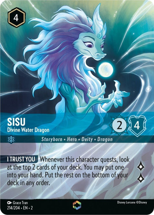 Disney Lorcana - Sisu - Divine Water Dragon (Enchanted) (214/204) (Rise of the Floodborn)