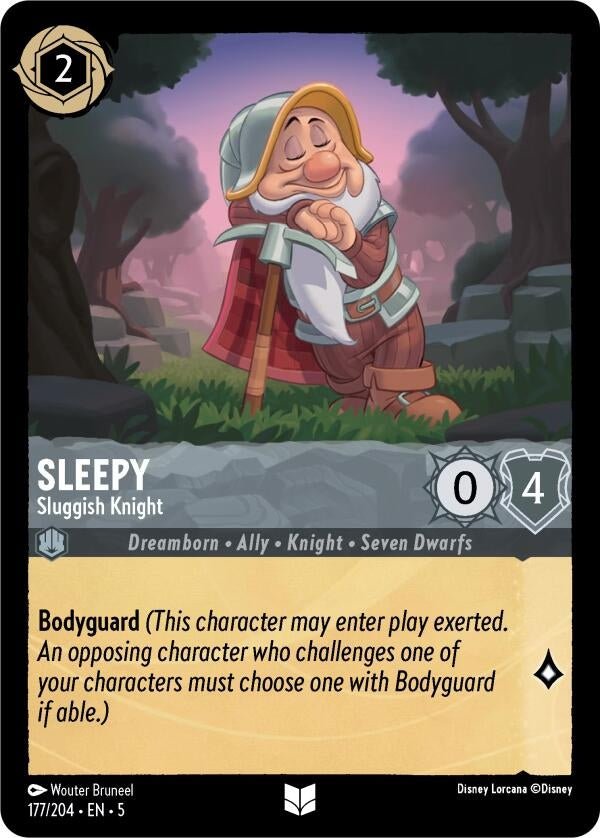 Disney Lorcana - Sleepy - Sluggish Knight (177/204) (Shimmering Skies)