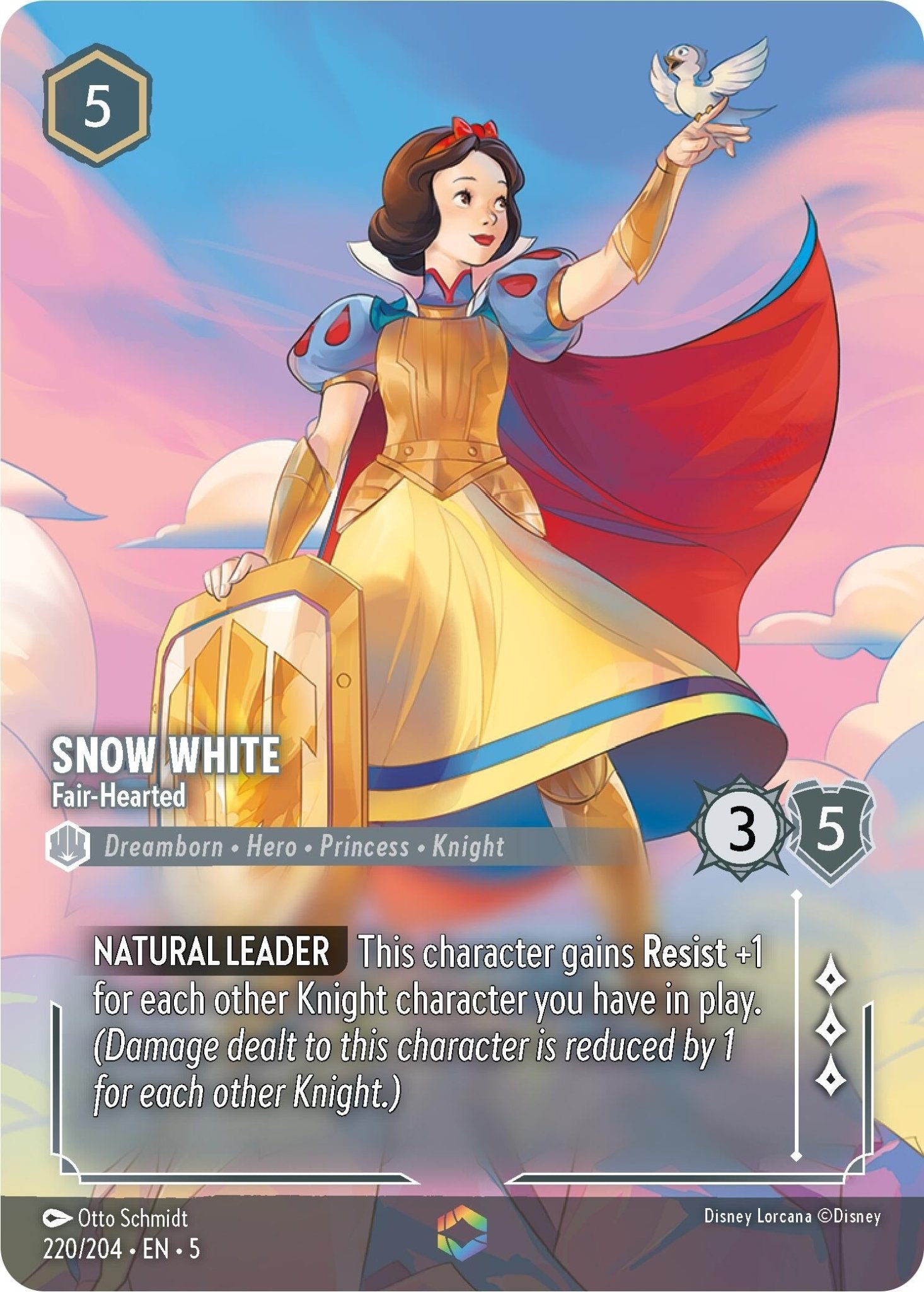 Disney Lorcana - Snow White - Fair - Hearted (Enchanted) (220/204) (Shimmering Skies)