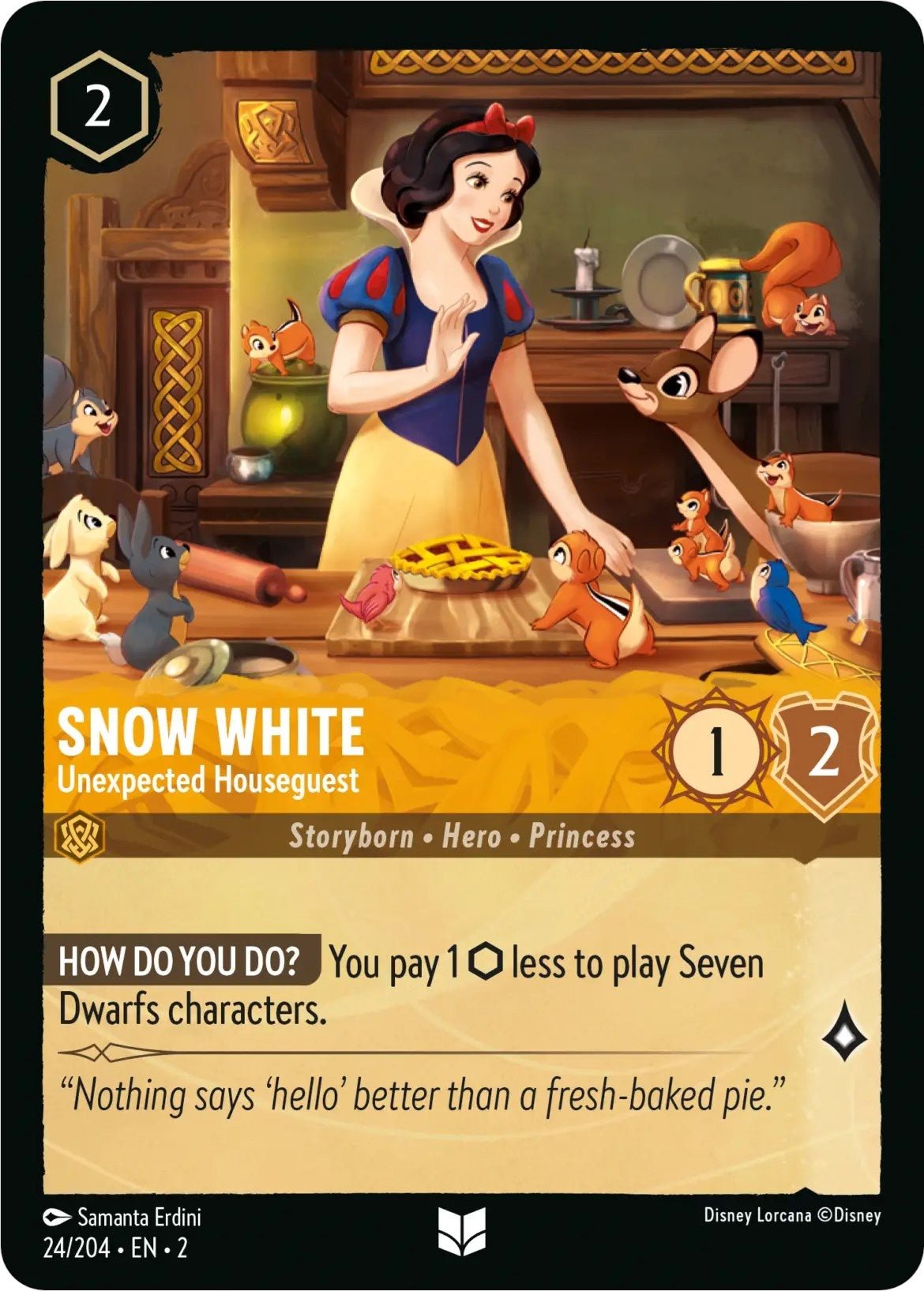 Disney Lorcana - Snow White - Unexpected Houseguest (24/204) (Rise of the Floodborn)