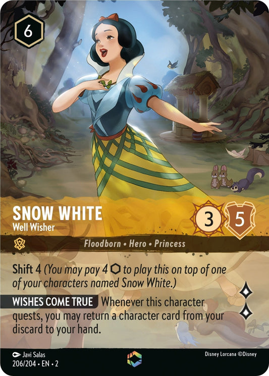 Disney Lorcana - Snow White - Well Wisher (Enchanted) (206/204) (Rise of the Floodborn)