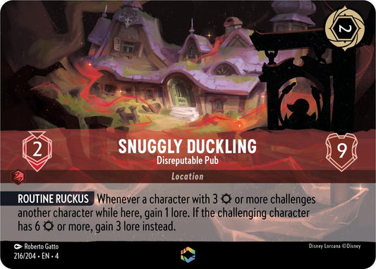 Disney Lorcana - Snuggly Duckling - Disreputable Pub (Enchanted) (216/204) (Ursula's Return)