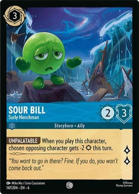 Disney Lorcana - Sour Bill - Surly Henchman (147/204) (Azurite Sea)
