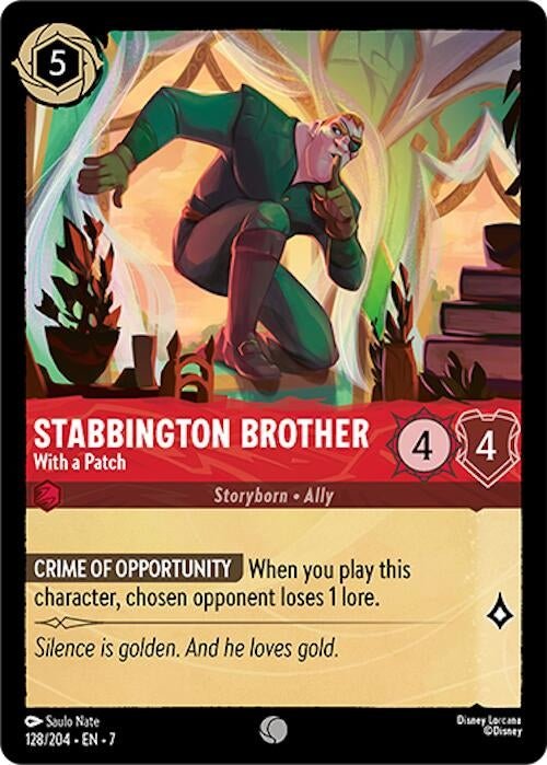 Disney Lorcana - Stabbington Brother - With a Patch (128/204) (Archazia's Island)