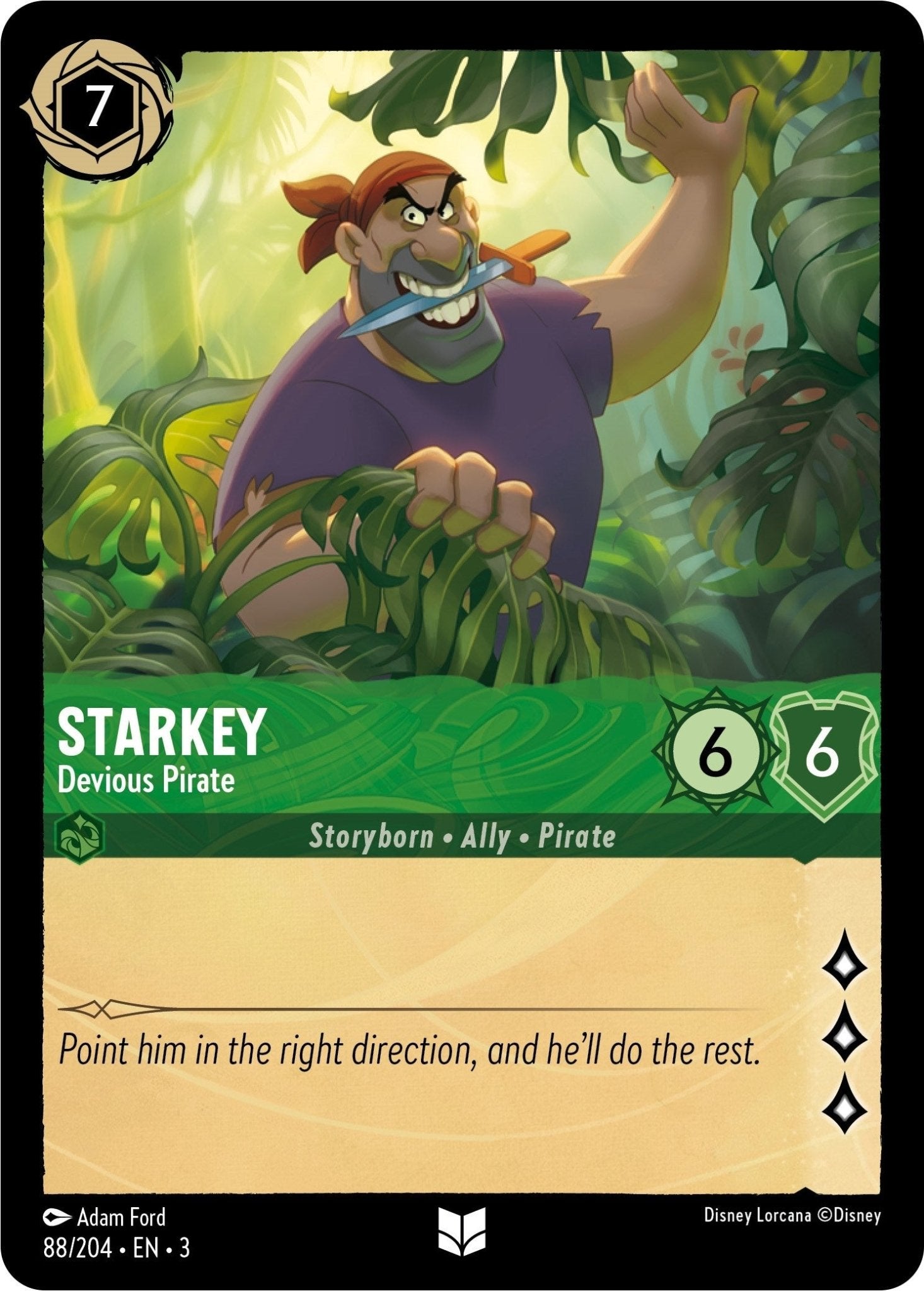 Disney Lorcana - Starkey - Devious Pirate (88/204) (Into the Inklands)