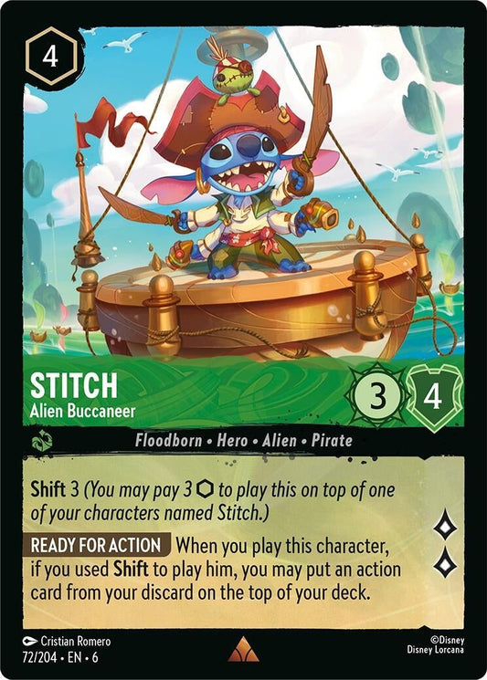 Disney Lorcana - Stitch - Alien Buccaneer (72/204) (Azurite Sea)