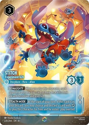 Disney Lorcana - Stitch - Experiment 626 (Enchanted) (220/204) (Reign of Jafar)