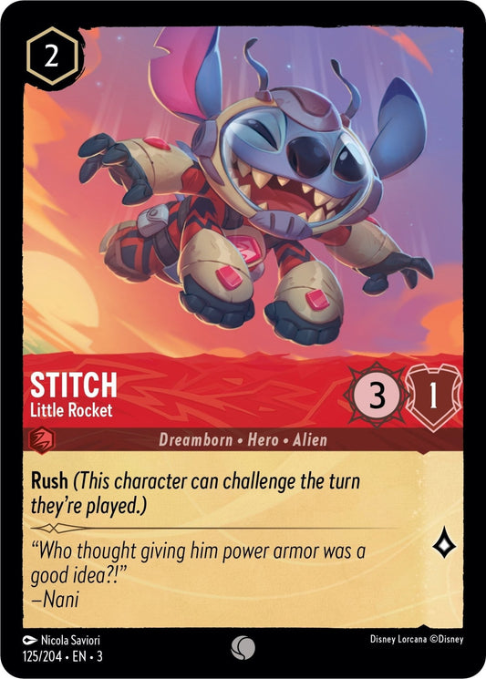 Disney Lorcana - Stitch - Little Rocket (125/204) (Into the Inklands)