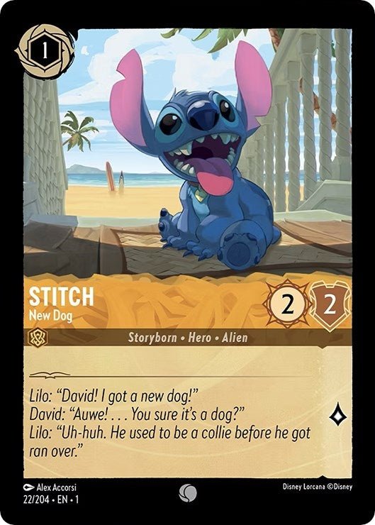 Disney Lorcana - Stitch - New Dog (22/204) (The First Chapter)