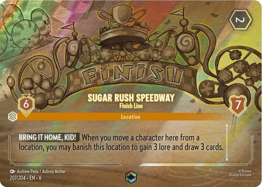 Disney Lorcana - Sugar Rush Speedway - Finish Line (Enchanted) (207/204) (Azurite Sea)