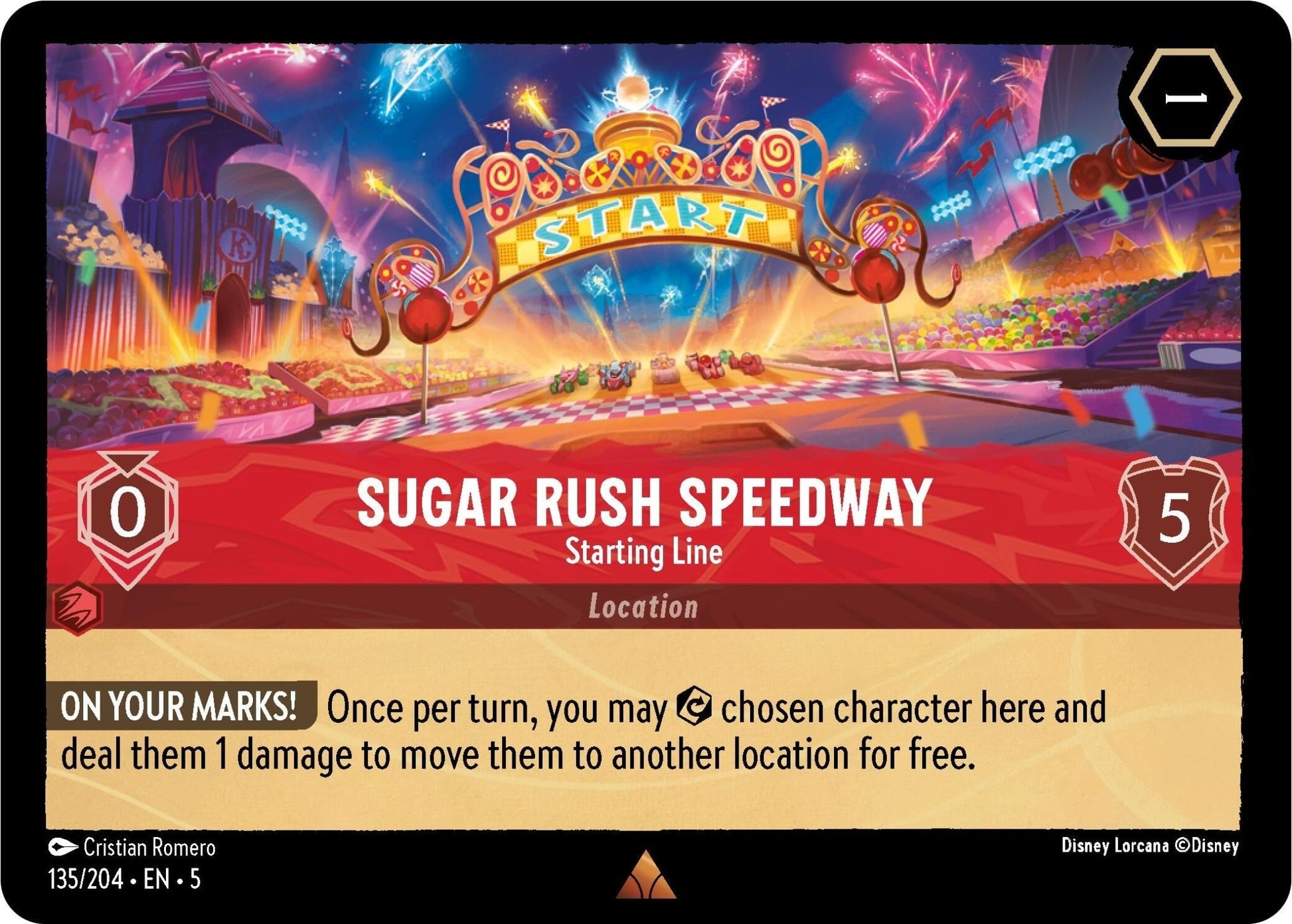 Disney Lorcana - Sugar Rush Speedway - Starting Line (135/204) (Shimmering Skies)