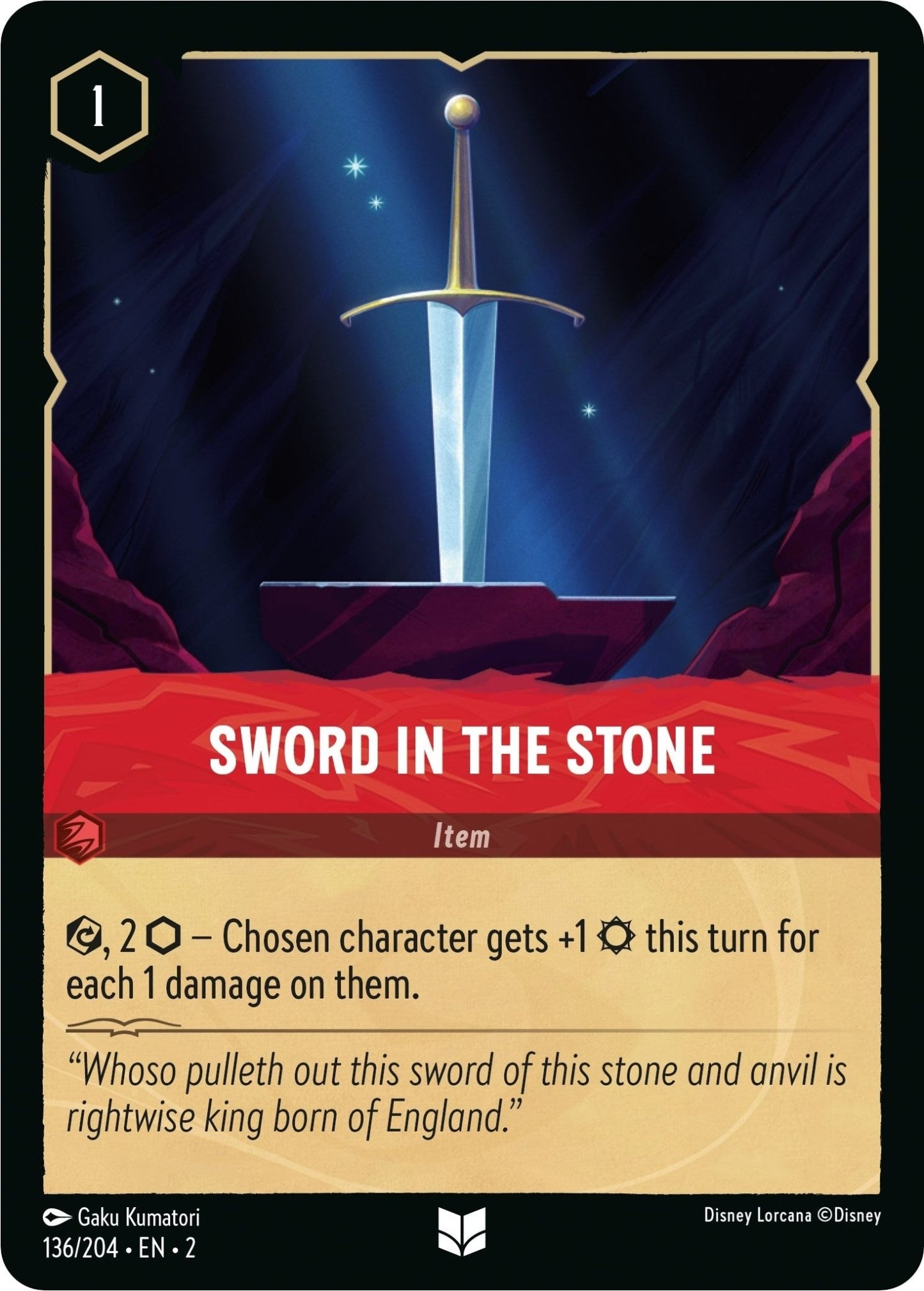 Disney Lorcana - Sword in the Stone (136/204) (Rise of the Floodborn)