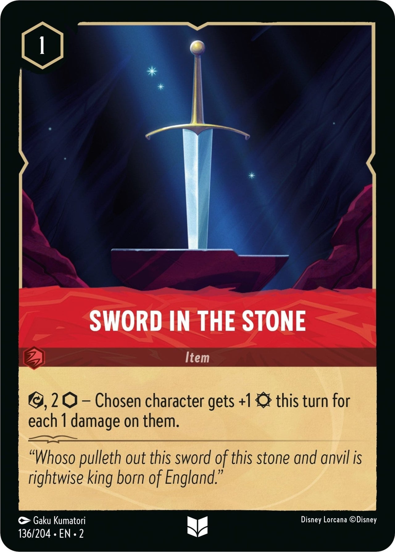 Sword in the Stone (136/204) (Rise of the Floodborn) by LAB7 Malta, Europe